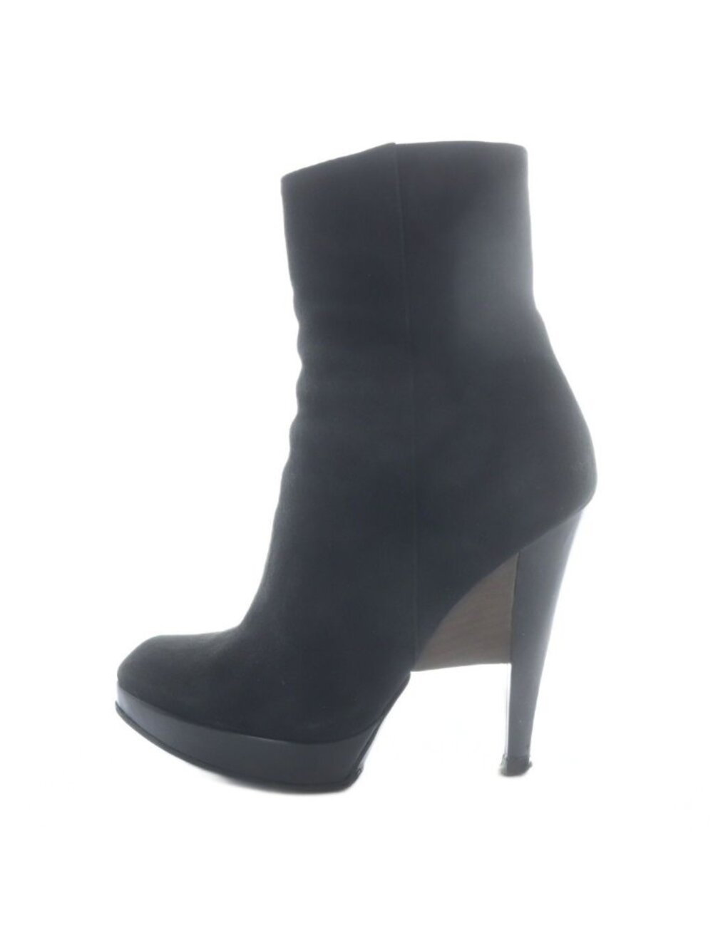 Saint Laurent Liv Gauche Short Boots High Heels Black